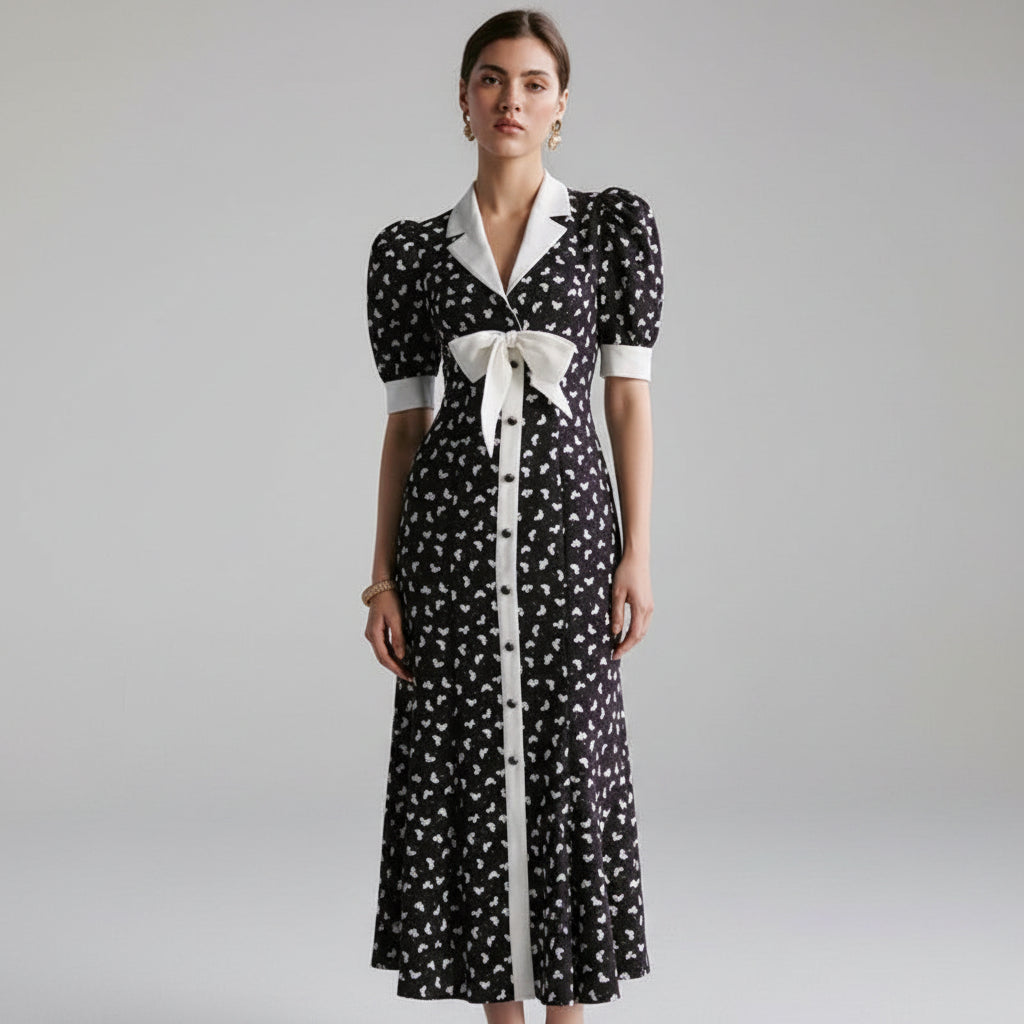 bow accent midi dress, women's midi dress, striped midi dress, summer midi dress, women's summer dress, bow dress for women, feminine midi dress, vacation dress for women, resort wear dress, brunch dress women, date night dress, summer vacation outfit, striped summer dress, women's holiday dress, elegant summer dress