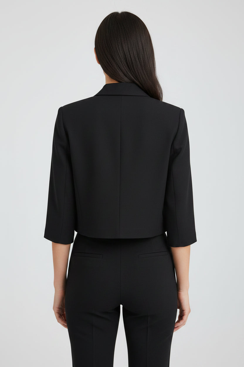 Zenith short sleeve cropped blazer.