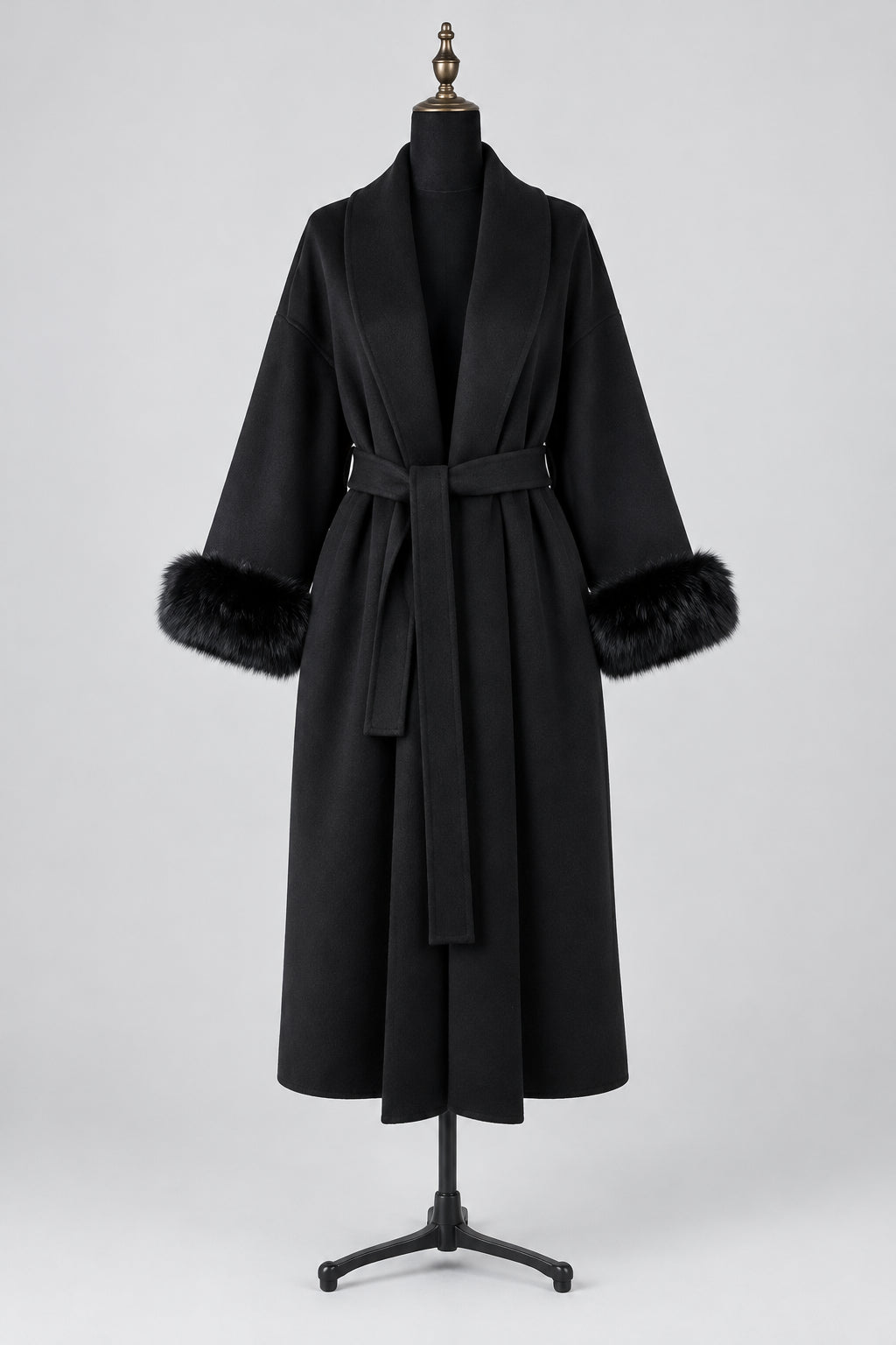 The Alessia fur-collar wool coat