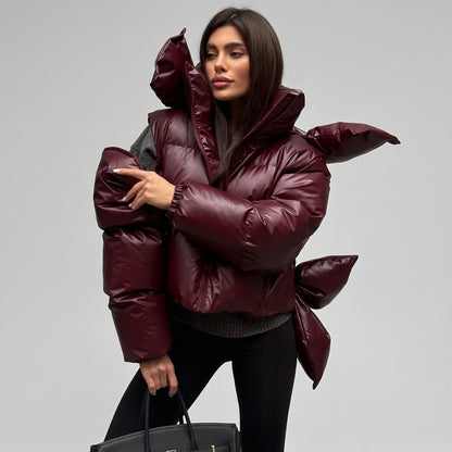 The Nova Puffer worn with sleeves attached