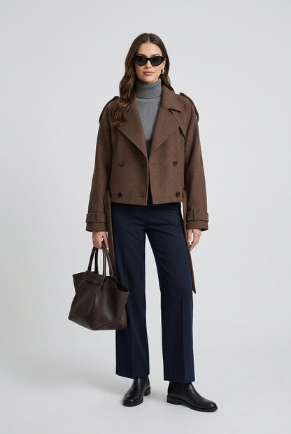 The Double-Breasted Coat styled for a classic layered look