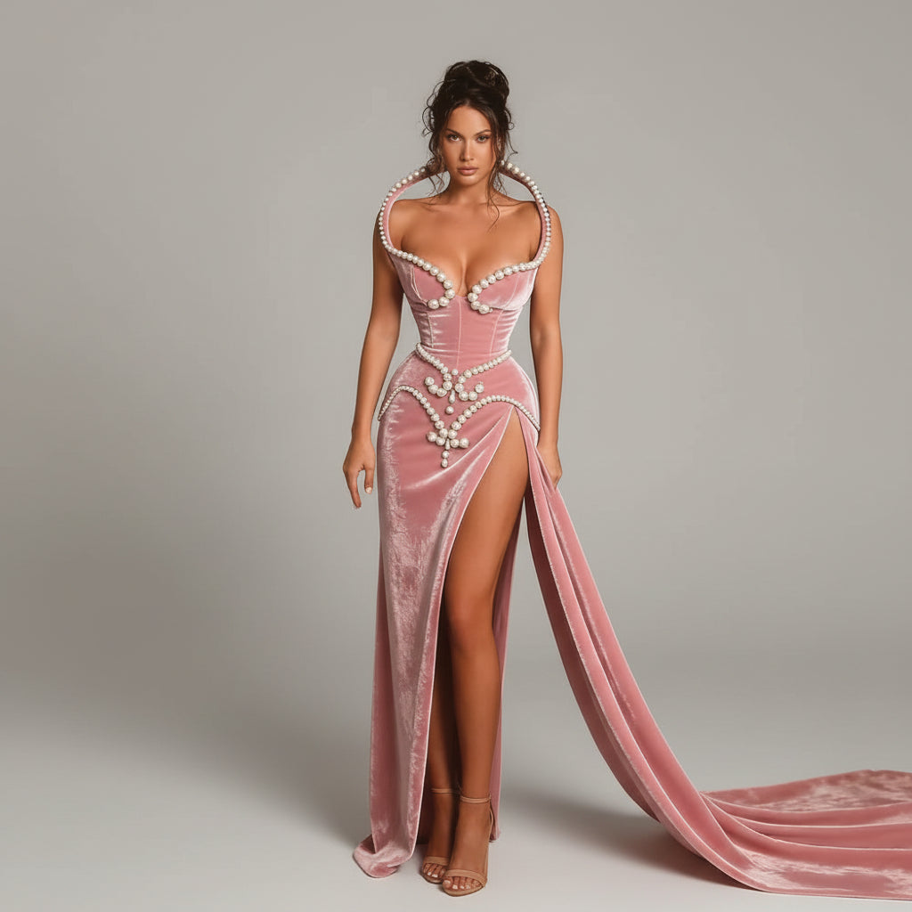 beaded velvet evening gown, velvet mermaid dress, mermaid formal gown, luxury evening dress, beaded prom dress, elegant prom gown, velvet prom dress, formal evening gown for women, plus size formal gown, plus size prom dress, beaded mermaid gown, trumpet evening dress, floor length formal dress, chapel train evening gown, luxury prom dress, black tie gown, formal wedding guest dress, gala evening gown, elegant mermaid dress, customized evening gown