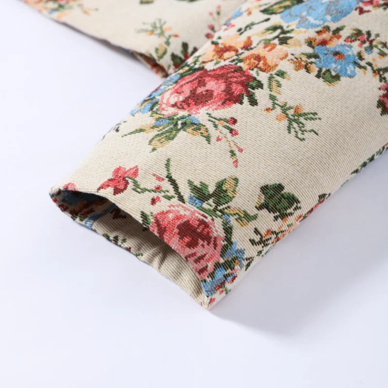 vintage floral jacket and skirt set product photo 10