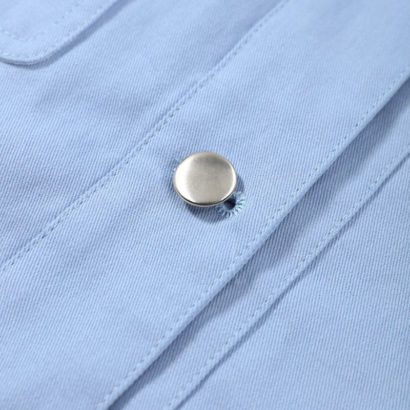 Multi-pocket blue utility jacket product photo 11