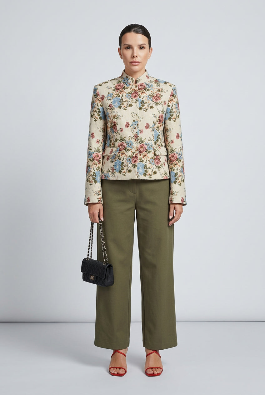 vintage floral jacket and skirt set product photo 17