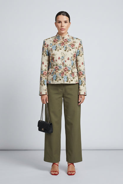 vintage floral jacket and skirt set product photo 17