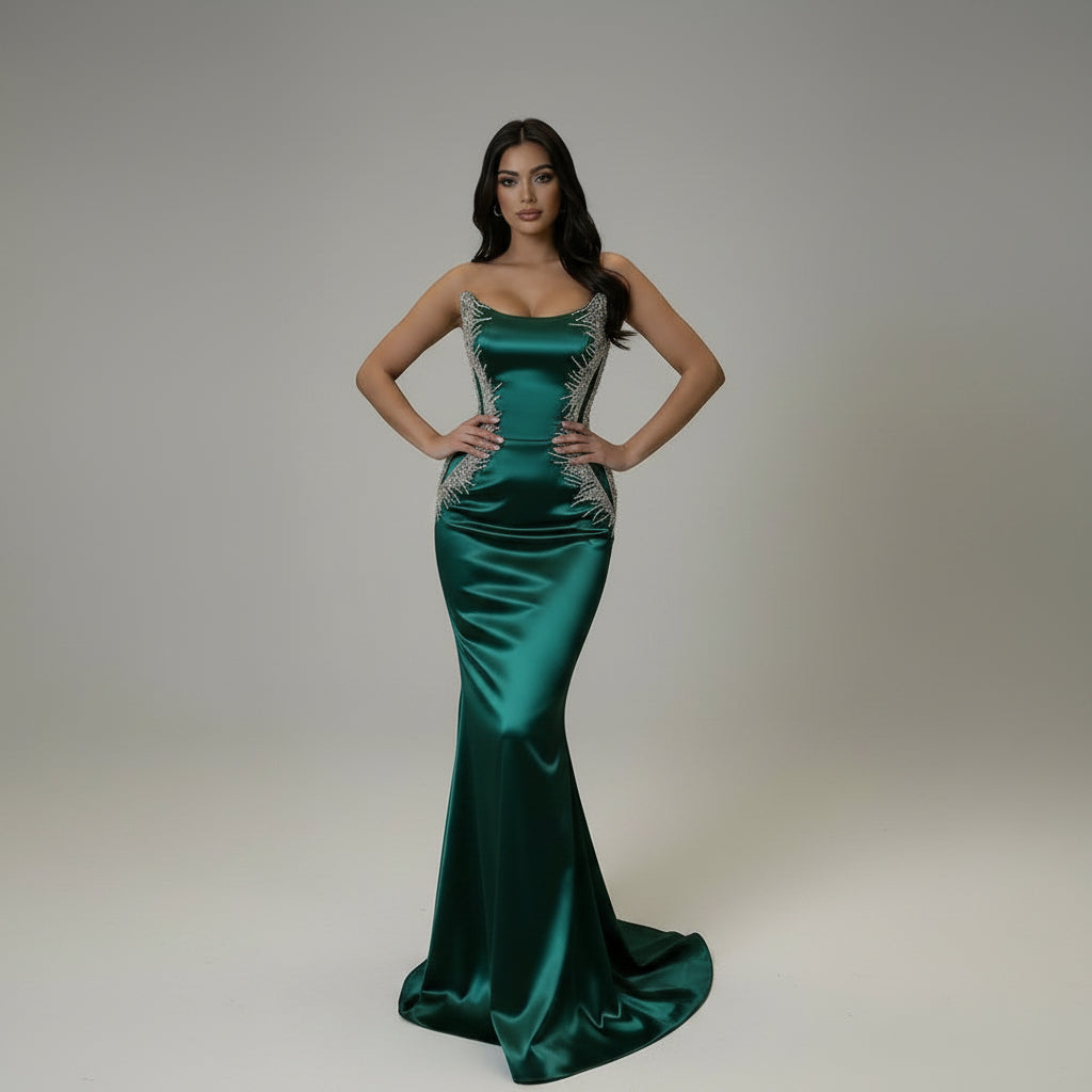 monica mermaid gown, rhinestone mermaid dress, satin mermaid gown, rhinestone evening dress, strapless evening gown, strapless mermaid dress, satin formal dress, rhinestone formal gown, elegant evening gown, luxury evening dress, beaded evening gown, sparkling mermaid dress, formal gown for women, plus size formal gown, plus size mermaid dress, plus size evening gown, plus size prom dress, strapless prom dress, mermaid prom gown, formal wedding guest dress, black tie evening gown, gala dress for women, grad