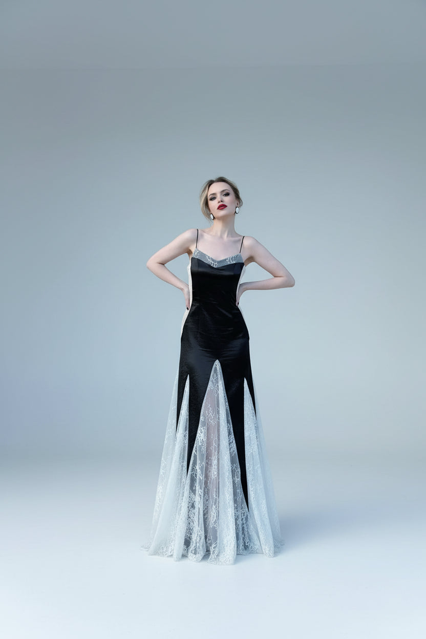 satin maxi dress women, satin patchwork maxi dress, elegant maxi dress women, color block maxi dress, V neck maxi dress, fit and flare maxi dress, sleeveless maxi dress women, long evening dress women, elegant evening dress, wedding guest maxi dress, formal dress women, date night maxi dress, party maxi dress women, sophisticated women's dresses, occasion dresses women, black maxi dress women, blue maxi dress women, fall evening dress, luxury occasion dress, women's formal fashion