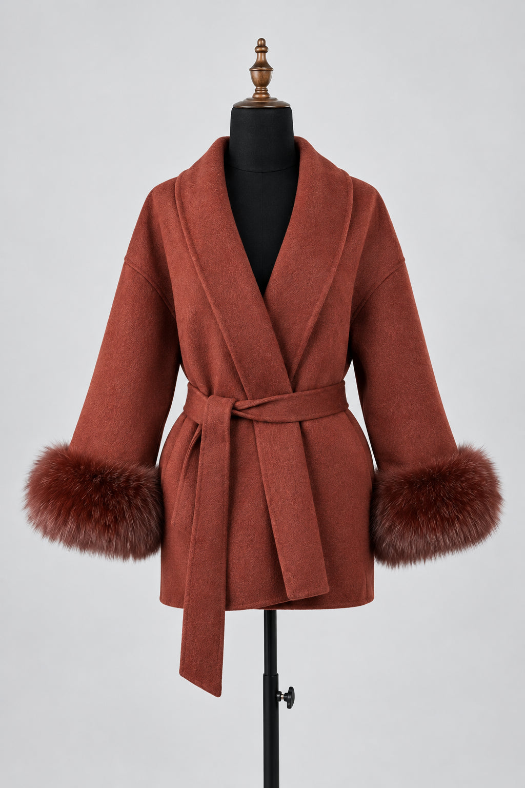 The Alessia fur-collar wool coat
