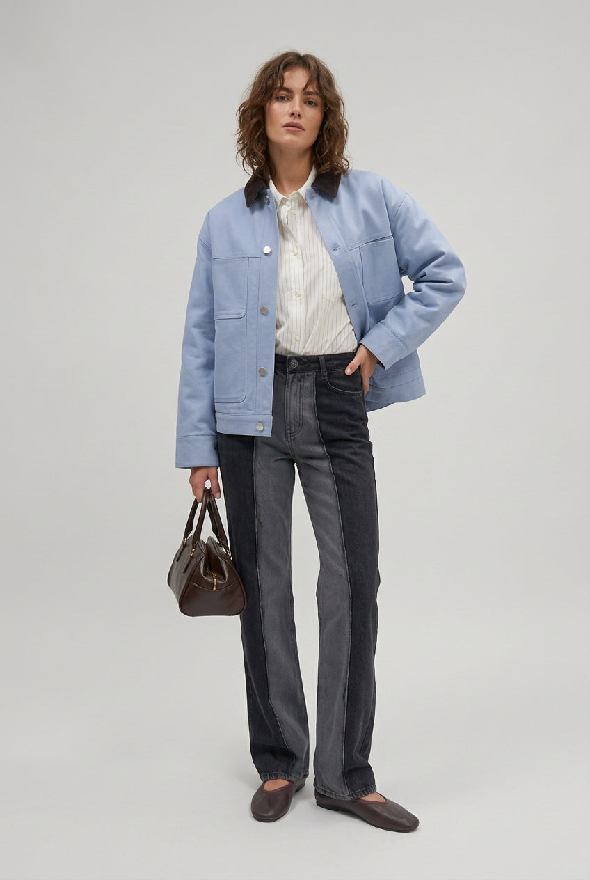 Multi-pocket blue utility jacket product photo 12
