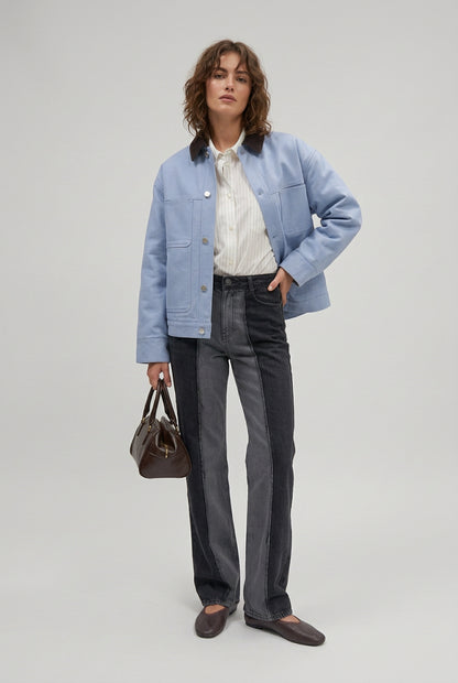 Multi-pocket blue utility jacket product photo 12