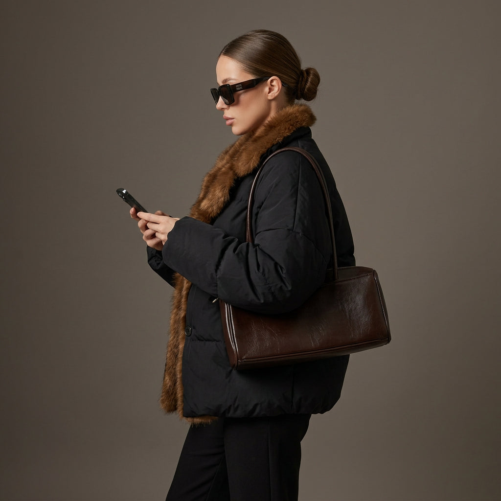 The Shaggy Faux-Fur Collar Puffer Jacket