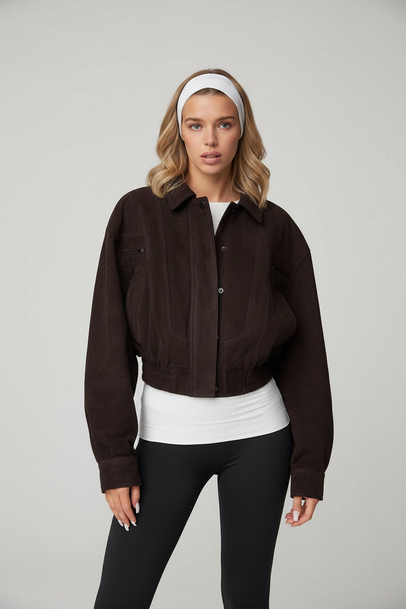 women's cropped jacket, cropped lapel jacket, women's zip up jacket, women's fall jacket, women's autumn jacket, women's casual jacket, women's fashion jacket, lapel collar jacket, women's outerwear, cropped coat women, women's lightweight outerwear, women's high street jacket, casual zip jacket women, stylish women's jacket, women's winter jacket, women's everyday jacket, women's short coat, women's fall outerwear, women's fashion outerwear

