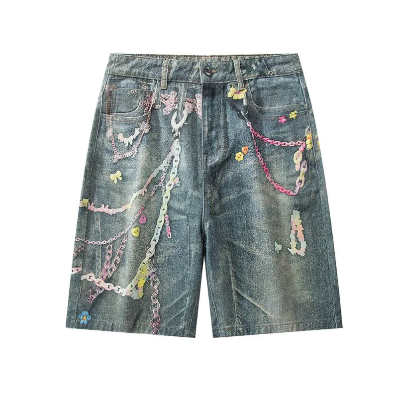 Primary Keywords:
graphic print denim shorts
washed denim shorts streetwear
bold denim shorts men
baggy graphic denim shorts
streetwear denim shorts
Secondary Keywords:
Y2K denim shorts
hip hop denim shorts
vintage washed jean shorts
statement denim shorts
trendy men’s summer shorts
Long-Tail Keywords:
bold washed graphic print denim shorts streetwear
baggy graphic denim shorts Y2K fashion
men’s statement denim shorts summer outfit
vintage washed graphic jean shorts streetwear