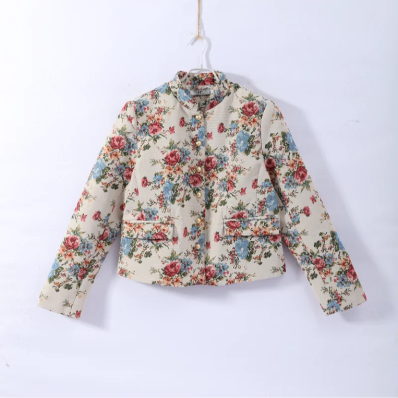 vintage floral jacket and skirt set product photo 12