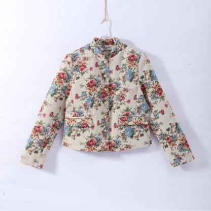 vintage floral jacket and skirt set product photo 12