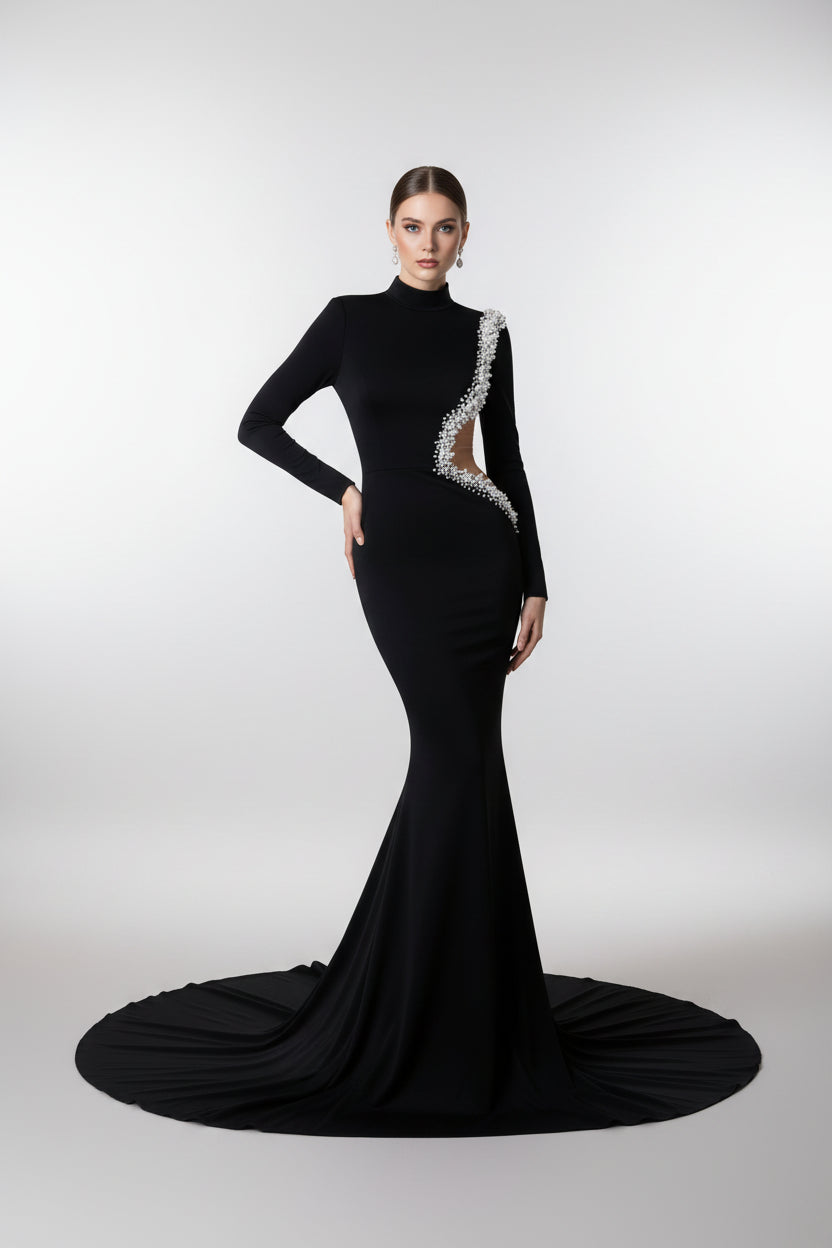 beaded mermaid dress
elegant evening gown
long sleeve evening gown
satin mermaid gown
formal evening dress
beaded prom dress
court train evening gown
plus size evening gown
luxury formal dress
full sleeve evening dress
floor length evening gown
formal wedding guest gown
elegant prom dress
customized evening gown
women's formal gown