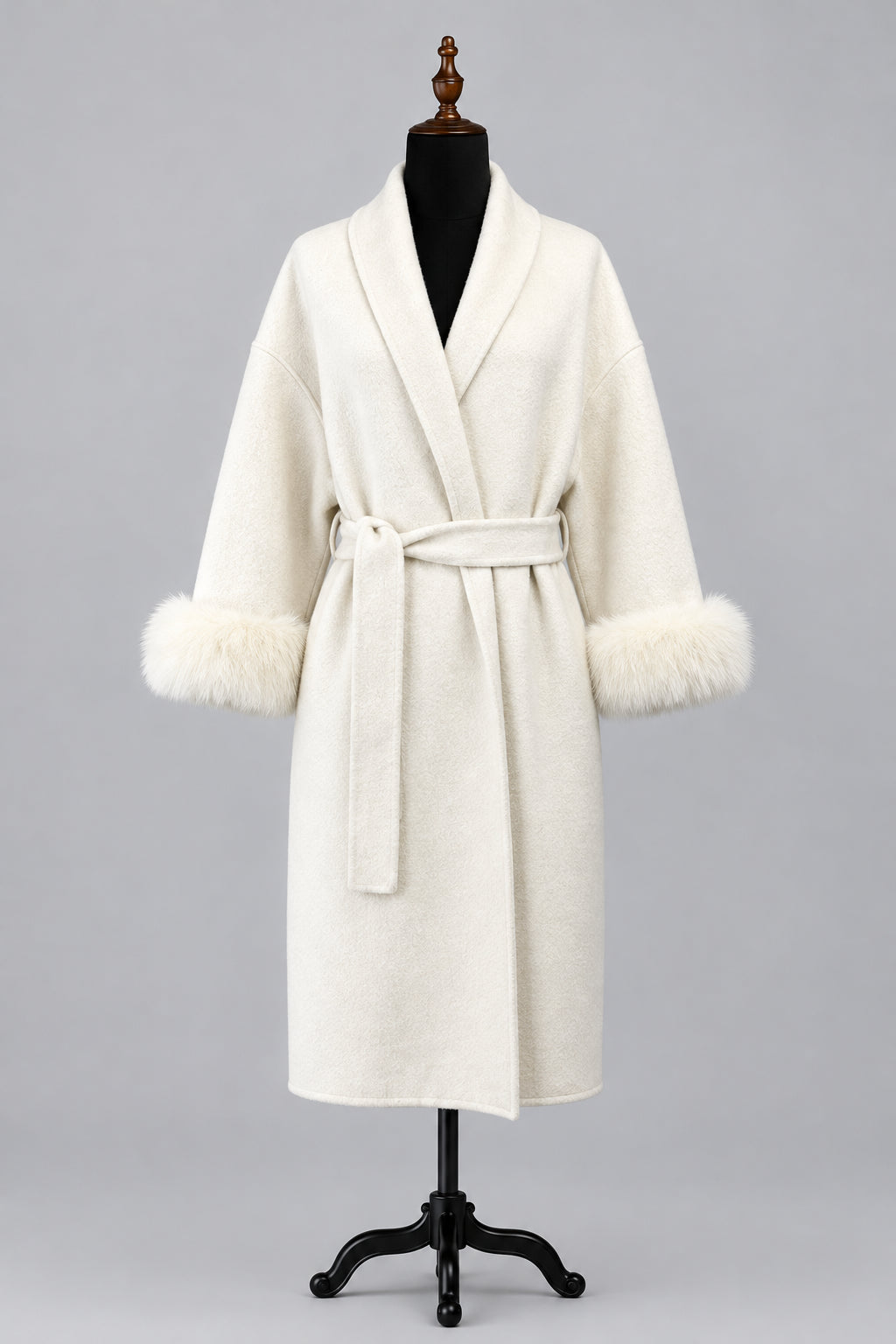 The Alessia fur-collar wool coat