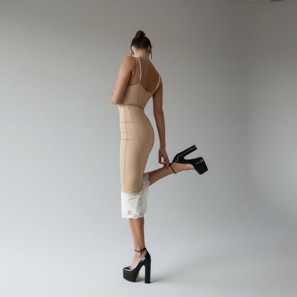mesh midi dress, sheer mesh dress, spaghetti strap dress, elegant midi dress, women's midi dress, summer dress, sleeveless midi dress, waist cinched dress, wedding guest dress, classy women's dress, cocktail dress, vacation dress, romantic dress, trendy summer outfit, feminine midi dress, mesh overlay dress, body-shaping dress, luxury boutique dress, date night dress, chic women's fashion, resort wear dress, elegant summer dress, sophisticated women's dress
