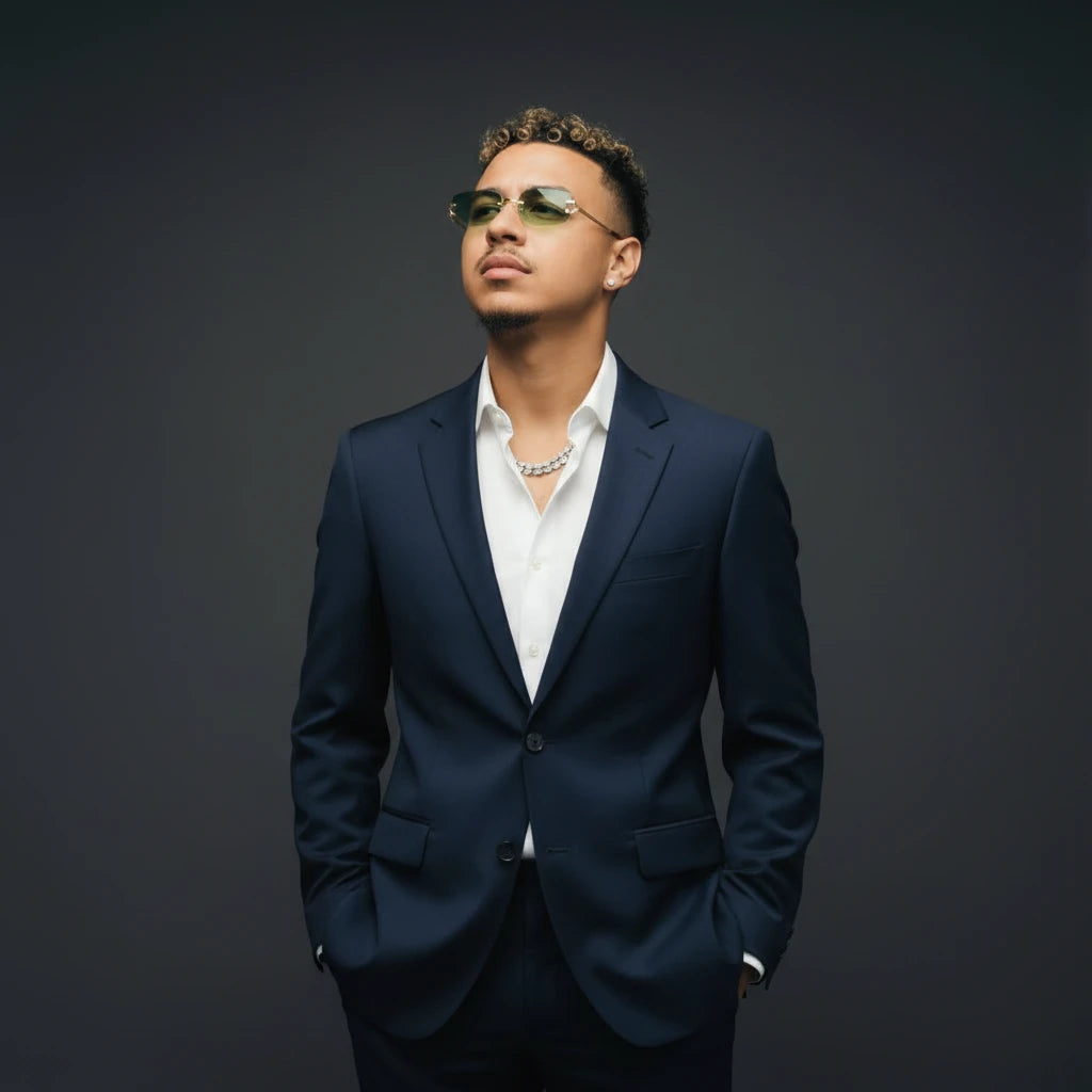 EG frameless luxury fashion glasses.