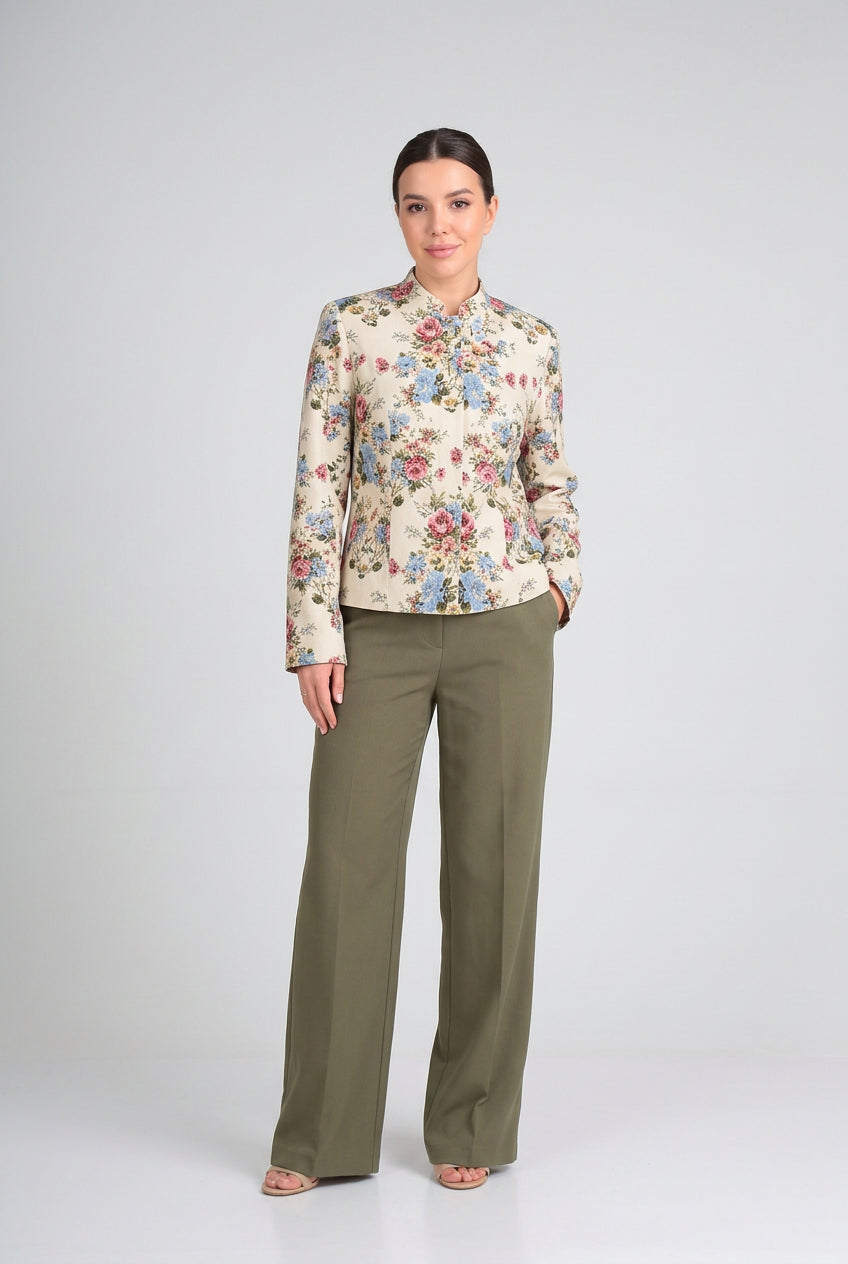 vintage floral jacket and skirt set product photo 19