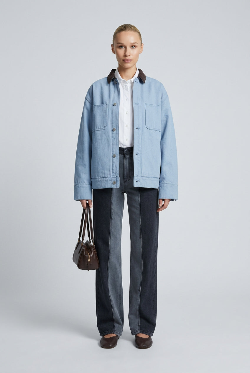 Multi-pocket blue utility jacket product photo 13