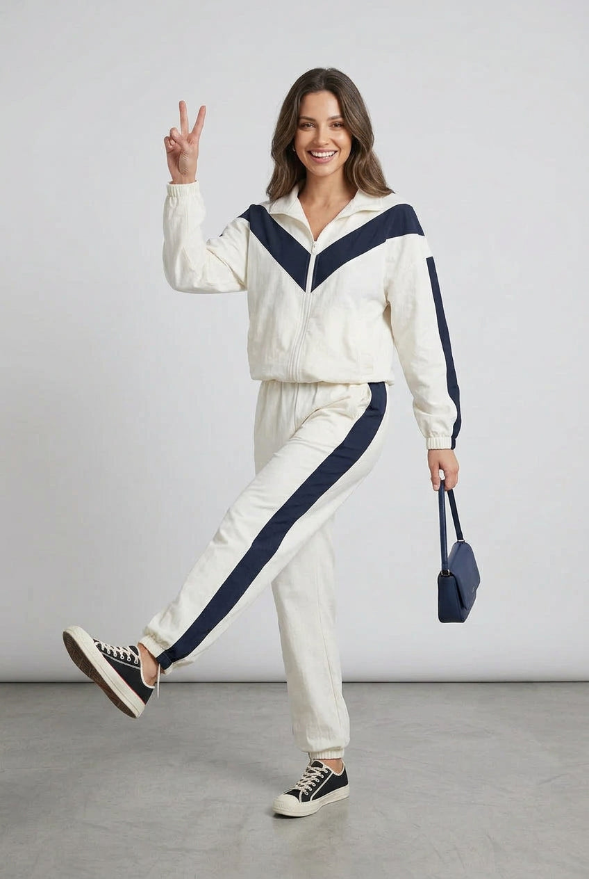 GoSobiShop Boutique Contrast Zip-Up Set product image