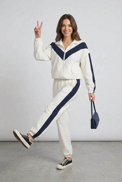 GoSobiShop Boutique Contrast Zip-Up Set product image