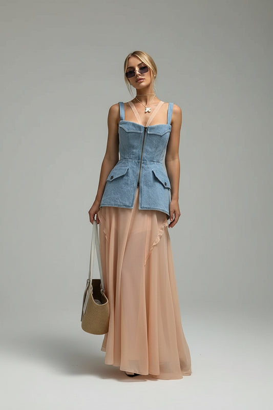 


light wash denim vest, denim bustier top, zip front denim bustier, women’s denim corset top, trendy denim vest women, denim crop vest, fitted denim top, corset denim vest, sexy denim outfit, denim streetwear fashion, women’s boutique clothing, fashion denim vest, structured denim bustier, denim going out top, Y2K denim top, sleeveless denim vest, chic denim corset, stylish denim vest women, cute denim tops, women’s fashion boutique, light wash denim corset, trendy women’s tops, fashionable denim outfit, 