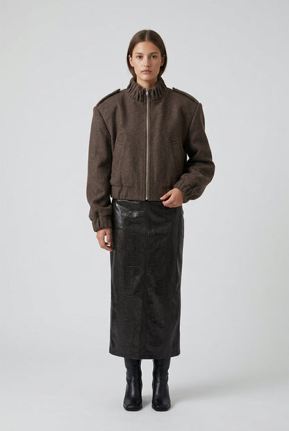 The Signature Double-Zip Jacket in a modern minimalist outfit