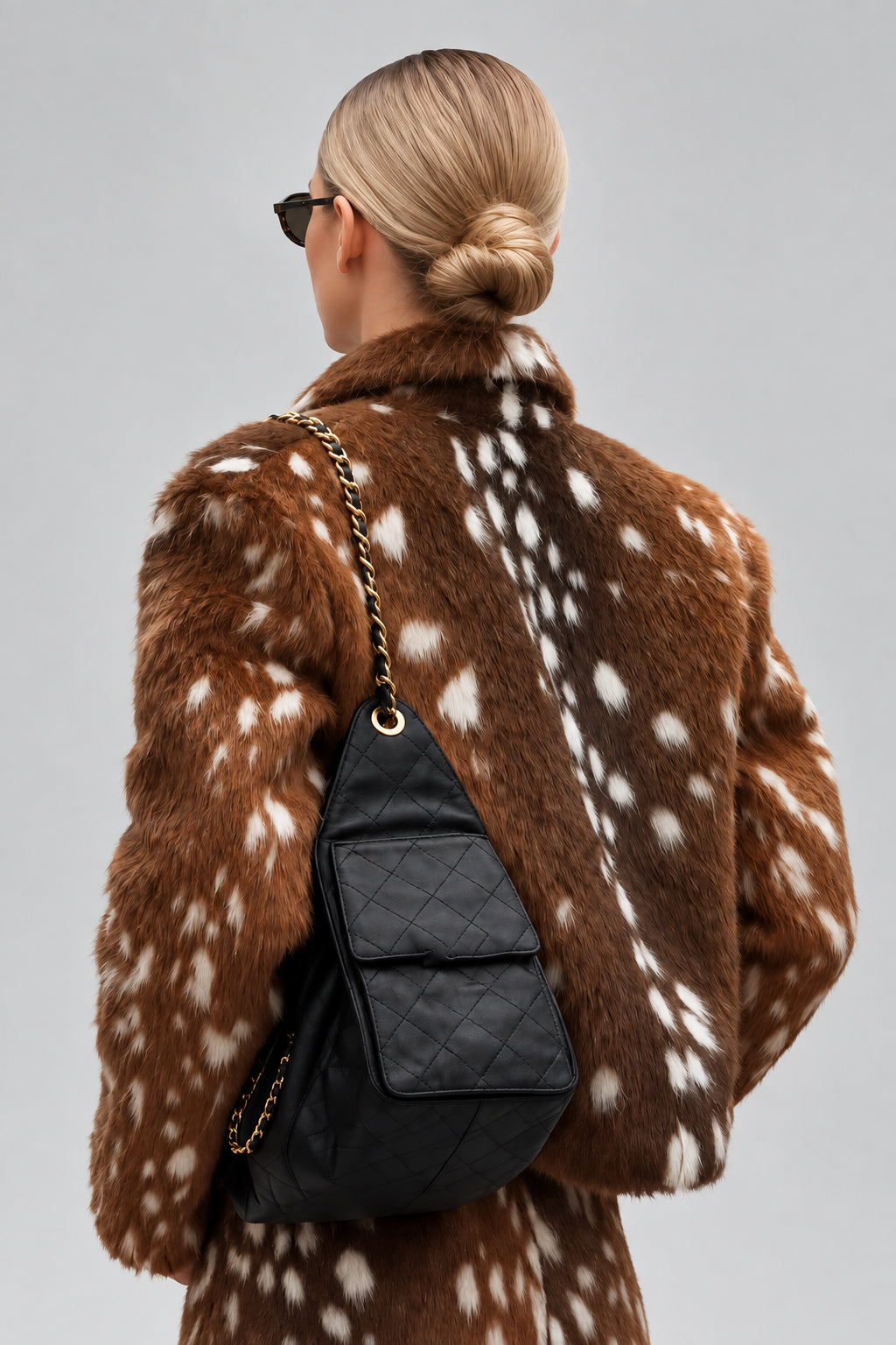 deer print jacket women, deer print coat women, deer print outfit women, deer print skirt set, faux fur deer print jacket, deer print faux fur coat, brown faux fur jacket women, spotted faux fur jacket, deer print suit women, matching jacket and skirt set, faux fur outfit women, statement fall jacket, women’s fall outerwear, women’s winter fashion