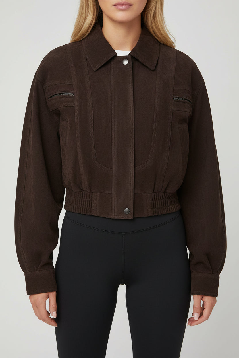 women's cropped jacket, cropped lapel jacket, women's zip up jacket, women's fall jacket, women's autumn jacket, women's casual jacket, women's fashion jacket, lapel collar jacket, women's outerwear, cropped coat women, women's lightweight outerwear, women's high street jacket, casual zip jacket women, stylish women's jacket, women's winter jacket, women's everyday jacket, women's short coat, women's fall outerwear, women's fashion outerwear

