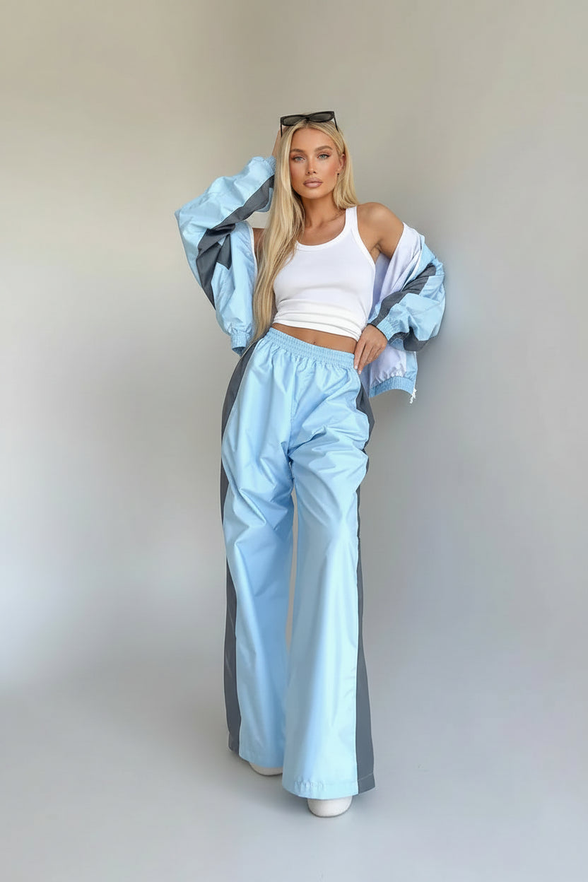 women's two piece set, women's matching set, color block two piece set, women's tracksuit, women's zip up jacket set, women's pants set, women's streetwear set, color block tracksuit women, women's casual two piece outfit, women's sporty set, women's matching pants outfit, women's jacket and pants set, zip up tracksuit women, straight leg pants set women, high waisted pants set, women's athleisure set, women's travel outfit set, airport outfit women, casual matching set women, streetwear outfit women, color