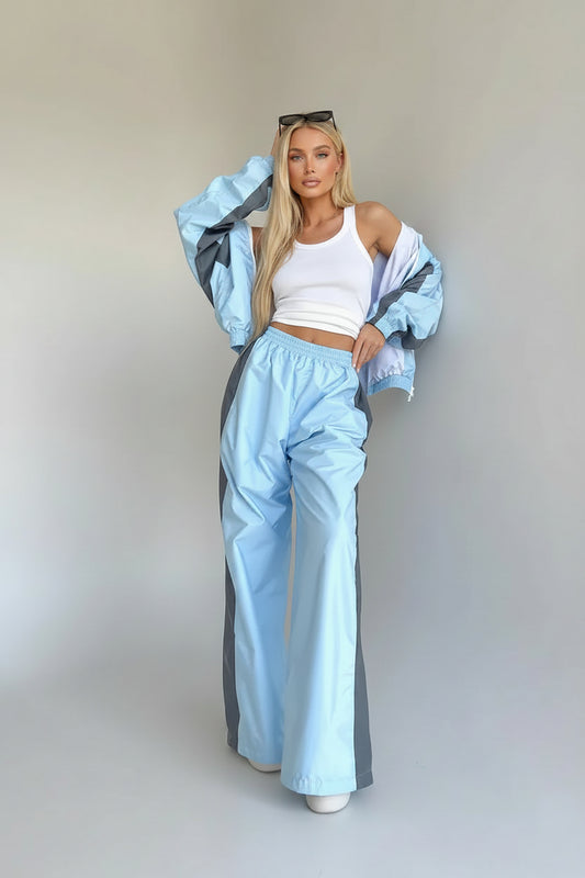 women's two piece set, women's matching set, color block two piece set, women's tracksuit, women's zip up jacket set, women's pants set, women's streetwear set, color block tracksuit women, women's casual two piece outfit, women's sporty set, women's matching pants outfit, women's jacket and pants set, zip up tracksuit women, straight leg pants set women, high waisted pants set, women's athleisure set, women's travel outfit set, airport outfit women, casual matching set women, streetwear outfit women, color