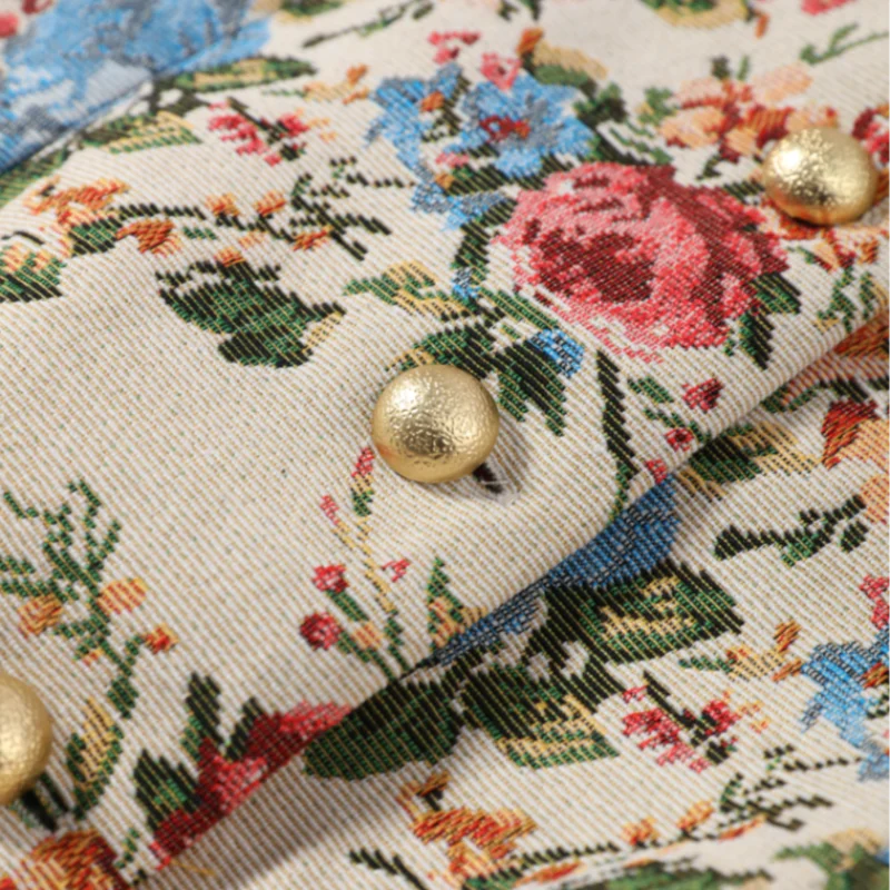vintage floral jacket and skirt set product photo 8