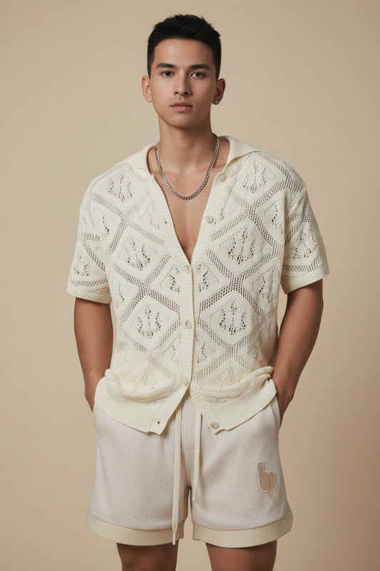 men's crochet shirt

crochet style button up shirt

diamond pattern shirt

men's resort shirt

summer button up shirt

vacation shirt men

beach shirt men

short sleeve button up shirt

men's textured shirt

resort wear men

lightweight summer shirt

casual men's shirt

breathable button up shirt

men's vacation clothing

beach vacation outfit

crochet inspired shirt

summer fashion men

men's streetwear shirt

modern casual shirt

men's resort fashion

tropical vacation shirt

men's smart casual shirt

ope