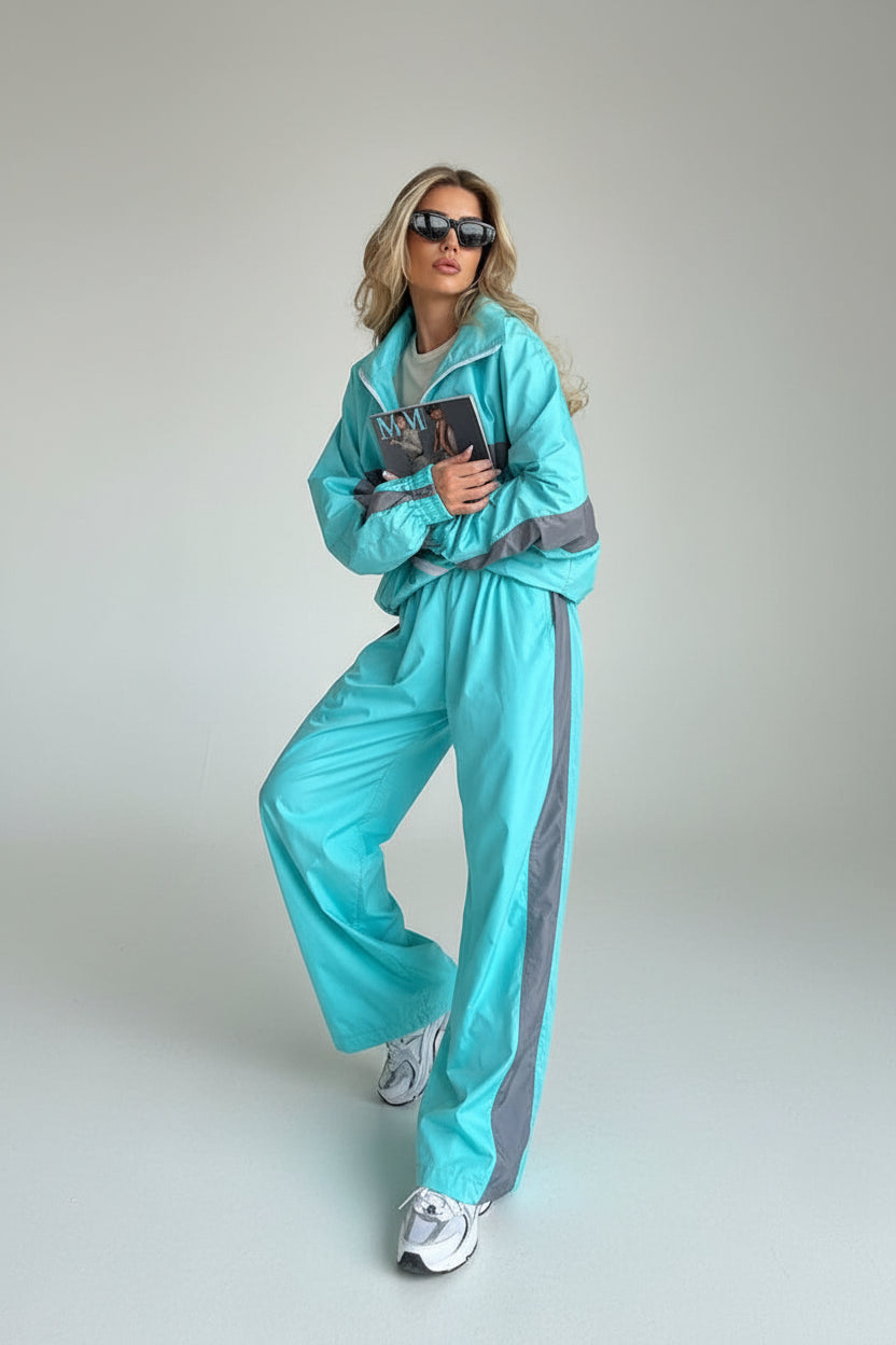 women's two piece set, women's matching set, color block two piece set, women's tracksuit, women's zip up jacket set, women's pants set, women's streetwear set, color block tracksuit women, women's casual two piece outfit, women's sporty set, women's matching pants outfit, women's jacket and pants set, zip up tracksuit women, straight leg pants set women, high waisted pants set, women's athleisure set, women's travel outfit set, airport outfit women, casual matching set women, streetwear outfit women, color