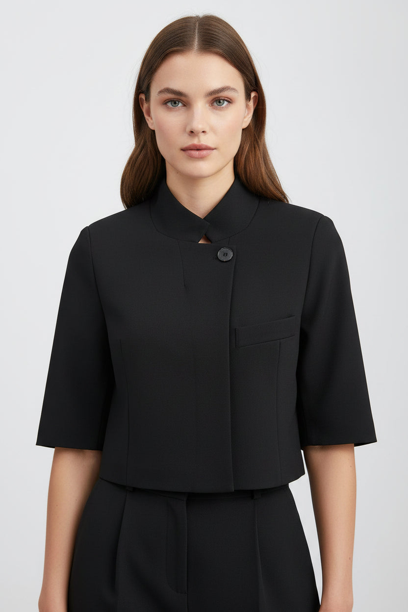 Zenith short sleeve cropped blazer.
