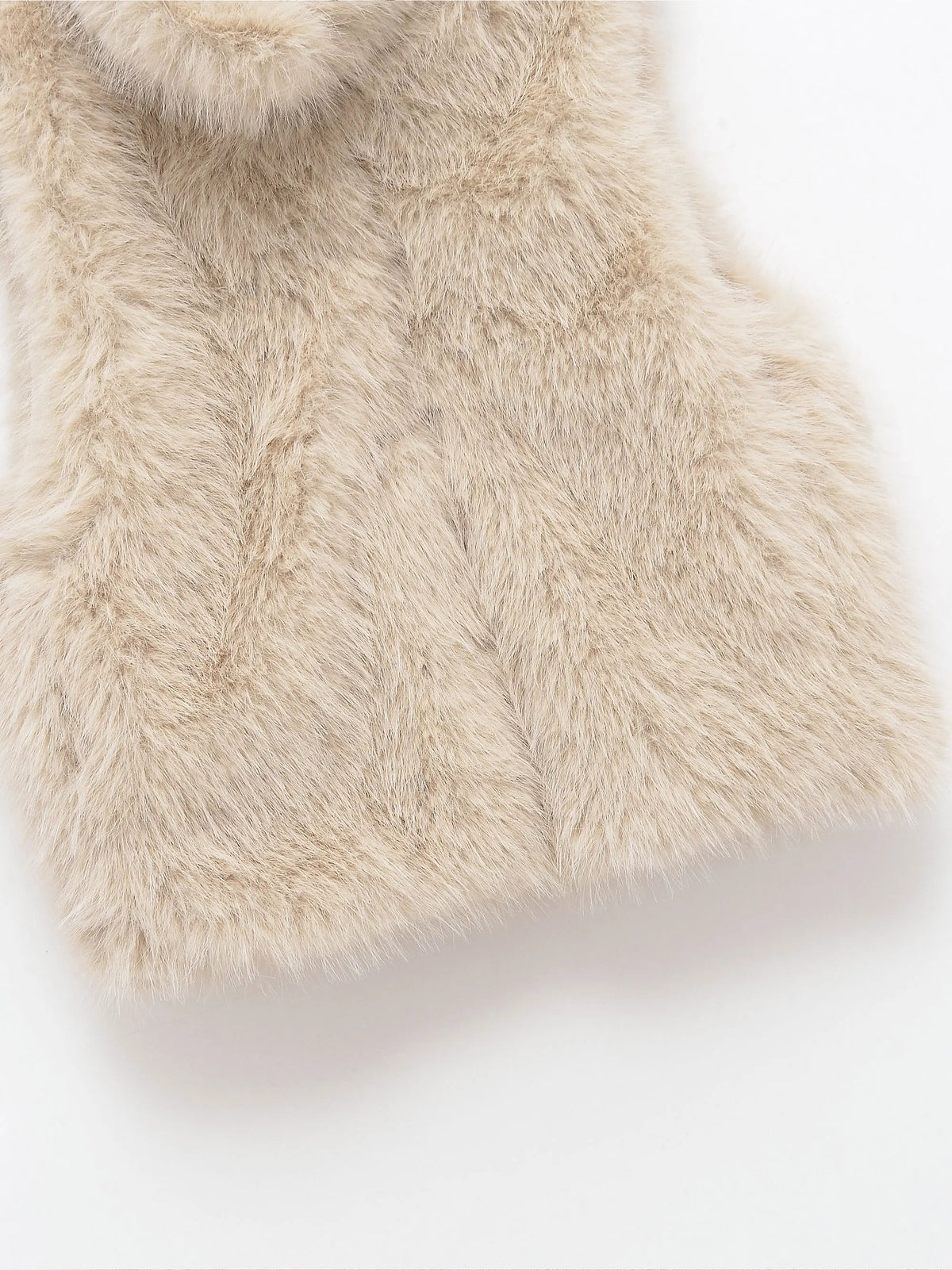 Dark brown faux fur vest for fall layering