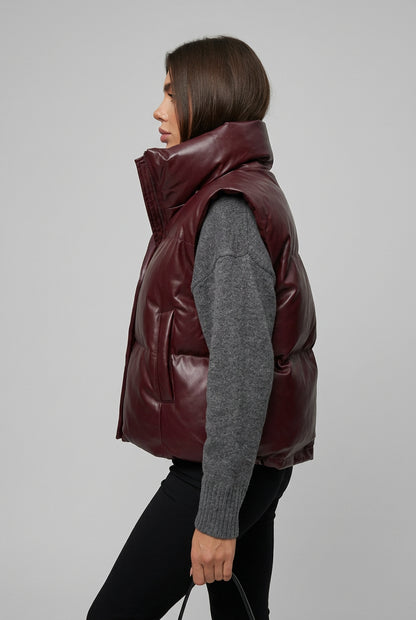 The Nova Puffer worn as a sleeveless vest