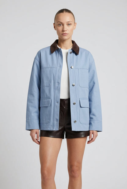 Multi-pocket blue utility jacket product photo 20