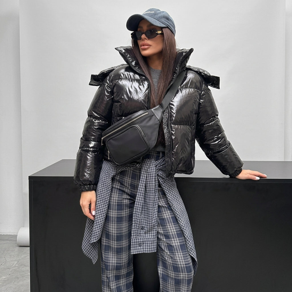 The Nova Puffer with detachable sleeves for two styling options