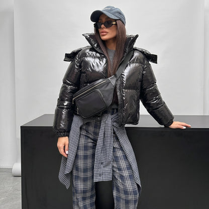 The Nova Puffer with detachable sleeves for two styling options