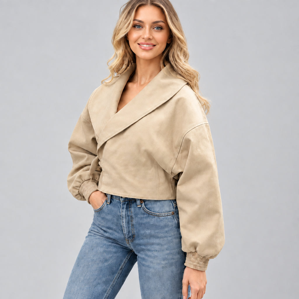 women's bomber jacket
women's lapel jacket
lapel bomber jacket
women's fall jacket
women's autumn jacket
women's casual jacket
women's outerwear
elegant women's jacket
women's long sleeve jacket
women's relaxed fit jacket
women's casual outerwear
women's spring jacket
women's autumn outerwear
women's transitional jacket
chic women's jacket
women's solid color jacket
women's lapel outerwear
casual fall outerwear for women
stylish women's fall jacket