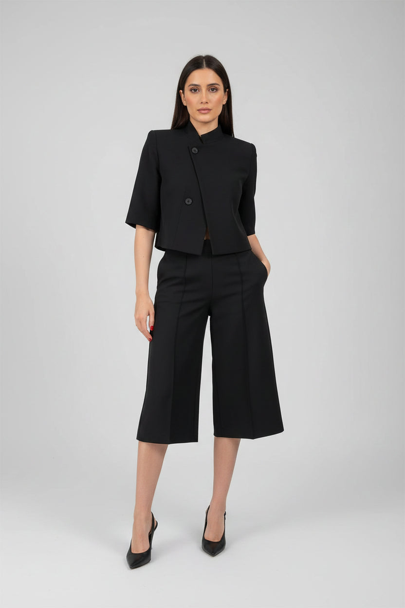 Zenith short sleeve cropped blazer.