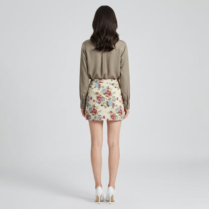 vintage floral jacket and skirt set product photo 28