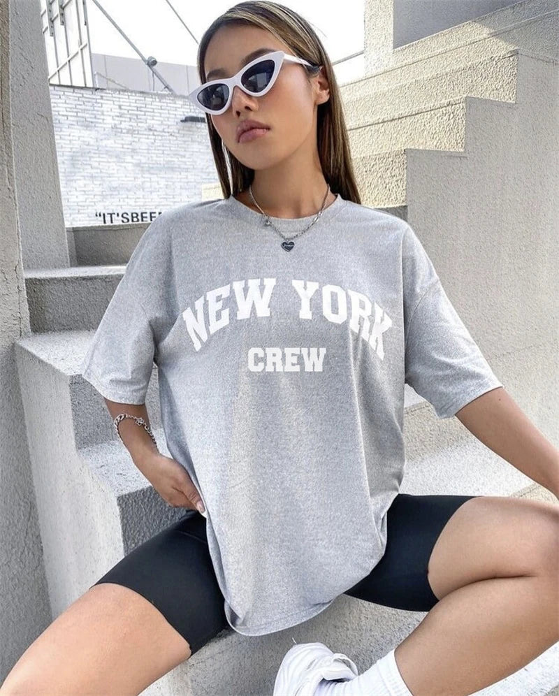 Girls cute oversized washed NY tees GoSobiShop Boutique