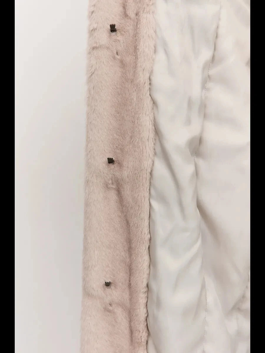 Longline faux fur vest with a plush finish