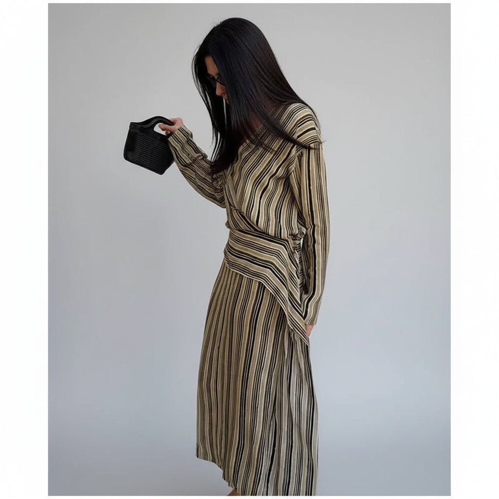 Alessia Striped Sheer Two-Piece Set - GoSobiShop Boutique