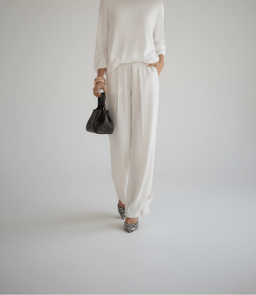 Alessia White Tailored Jacket & Wide-Leg Pants Set - GoSobiShop Boutique